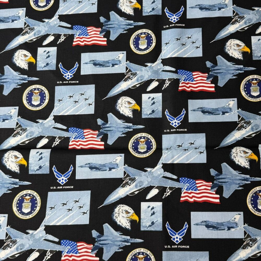 US Air Force Patriotic Fighter Jet Eagles Flag 2 YDs #AIR FORCE-021AF 1261